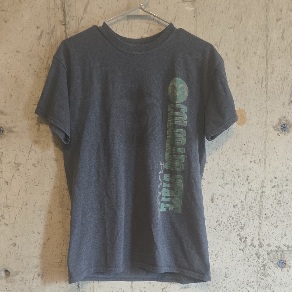Colorado State Vertical Logo Dark Heather Tee